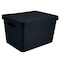 Simplify Storage Tote W/ Lid, 10-7/8 in L x 14-9/16 in W x 10-7/8 in H, Gray, Plastic 25925-CHARCOAL - alternate 1